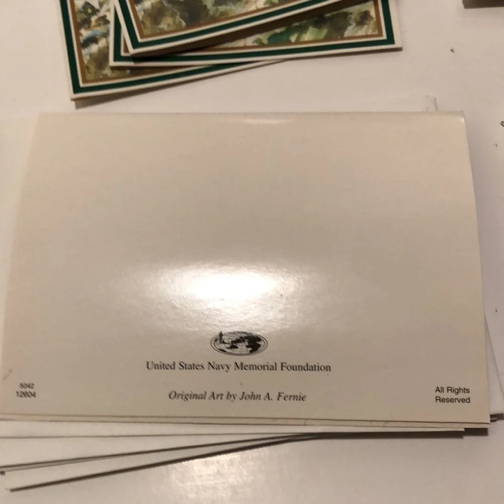 United State Navy Memorial Foundation 10 Holiday Christmas Cards by John Ferrie